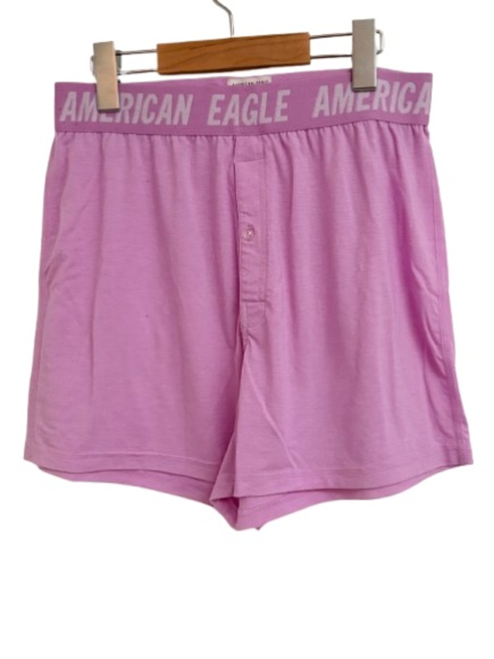 American Eagle Outfitters Pink Knit Boxer Briefs with Branded Waistband